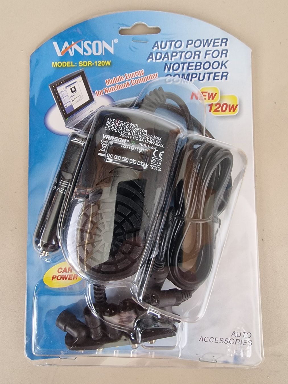 PC: Vanson SDR-120W AUTO POWER ADAPTOR FOR NOTEBOOK COMPUTERS – Nuovo e nell'imballaggio originale da Stein am Rhein venduto da Sab1