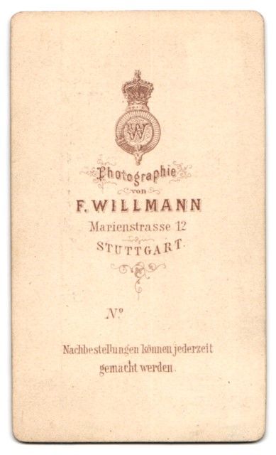 Fotografie &  Plakate: Fotografie F. Willmann, Stuttgart, Portr – Gebraucht aus Berlin von bartko-reher 1