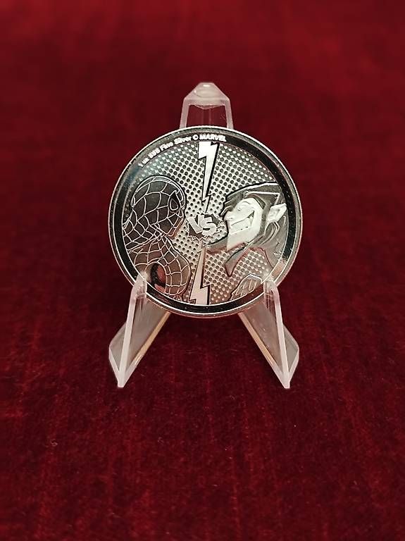 Tutti le monete: 1 OZ Silbermünze Spiderman vs Goblin – Nuovo e nell'imballaggio originale da Diepoldsau venduto da Unique-Coins 1