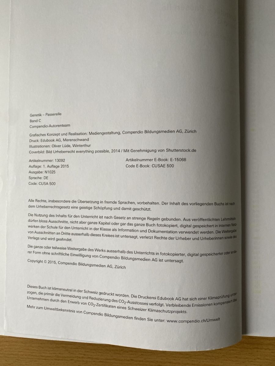 Libri: Genetik - Passerelle Band C – Usato da Gachnang venduto da hosti8547 1