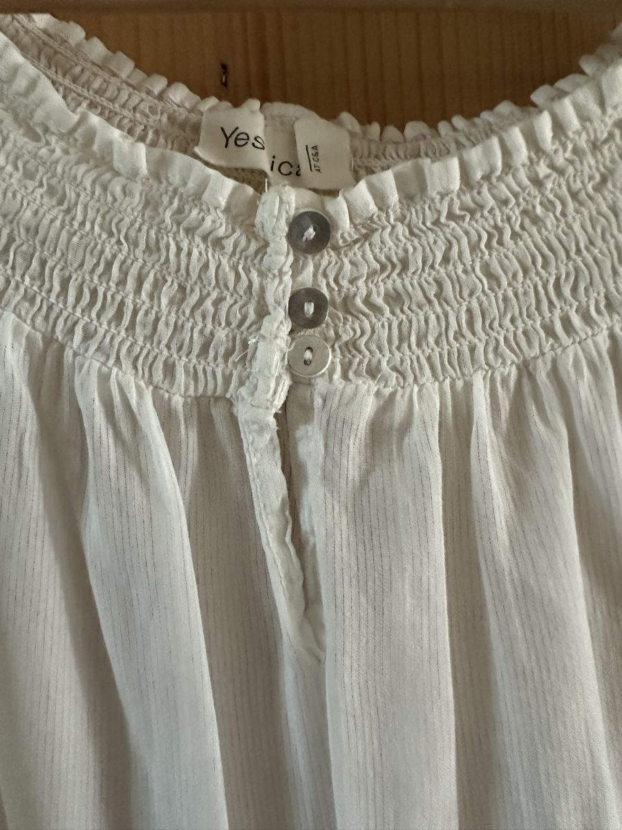 C&A Camicette: Bluse aus feiner Baumwolle, Gr 38 – Usato da Bolken venduto da Spinnwebereien 2