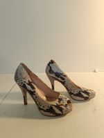 Navyboot High Heels mit Schlangenmuster, Grösse 36 (nov249)