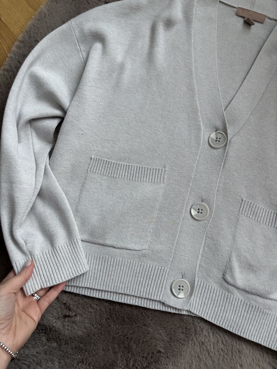 H&M Giacche: H&M Strickjacke, hellgrau,  Grösse XS oversized – Usato da Augst BL venduto da fine-art 1