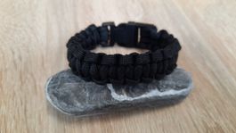 Paracord Survival Armband Schwarz L