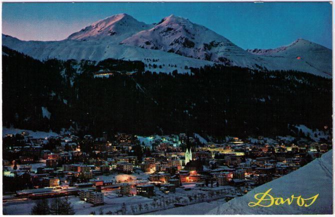 Cartoline postali: Davos mit Schatzalp + Strela – Usato da Binningen venduto da Mountainrider