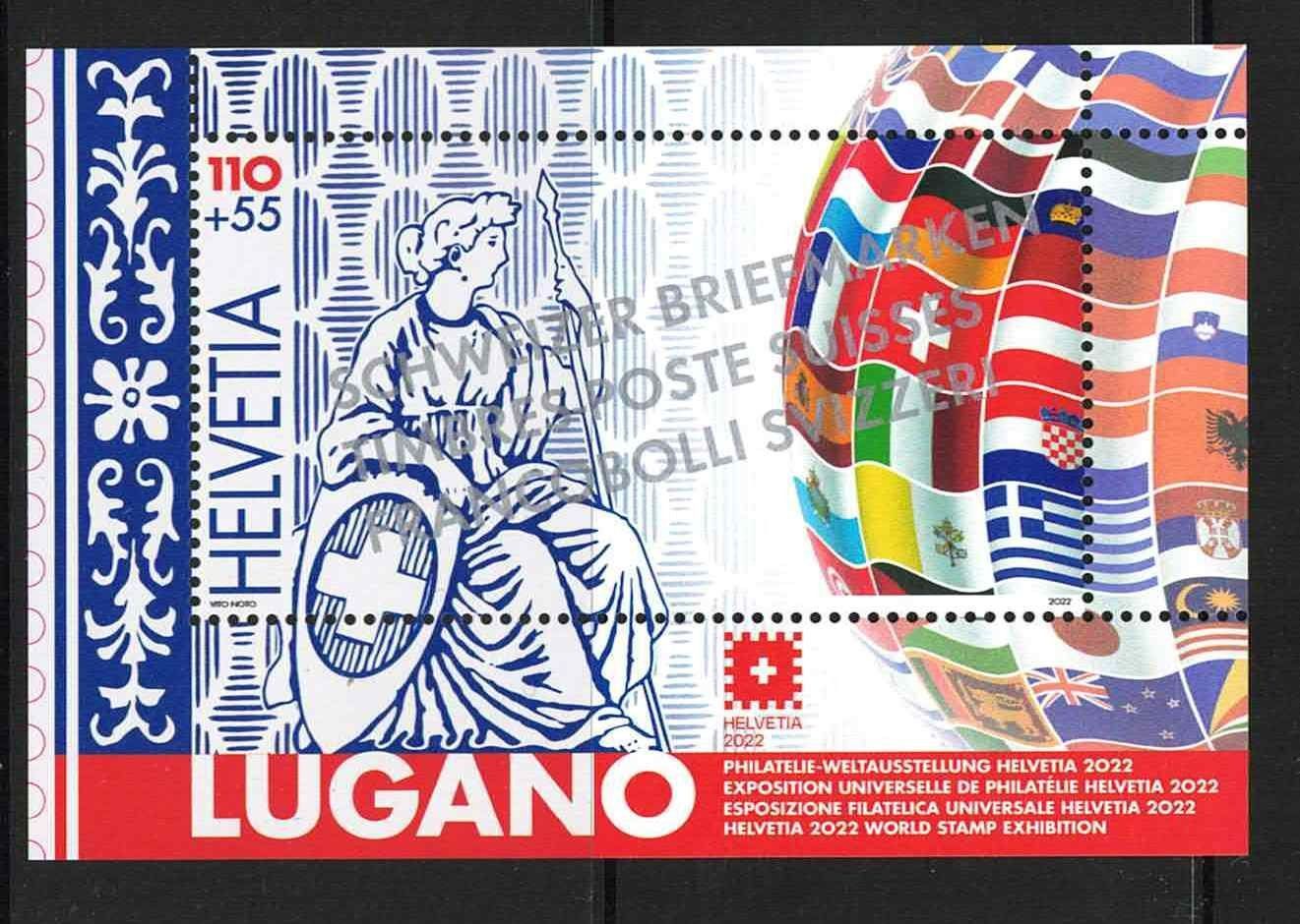 Tutti i francobolli: Bloc Lugano - surimpression Timbres poste Suisse – Nuovo (secondo la descrizione) da CHENE-BOURG venduto da Praslin