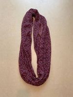 Bordeauxroter Schlauchschal/Foulard mit Blumenmuster