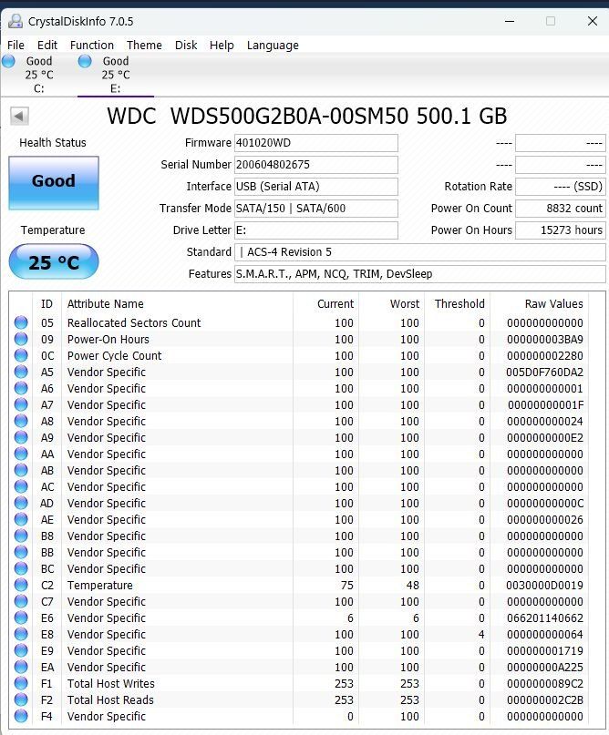 Western Digital Dischi rigidi: WD Blue 500GB SSD SATA 2.5" – Usato da Zürich venduto da qtv31 2