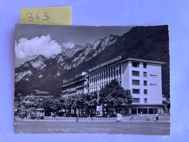 Cartoline postali: Alte Ansichtskarte Chur Bahnhofplatz mit Mittenberg, 1963 – Usato da Niederwil AG venduto da dahu75