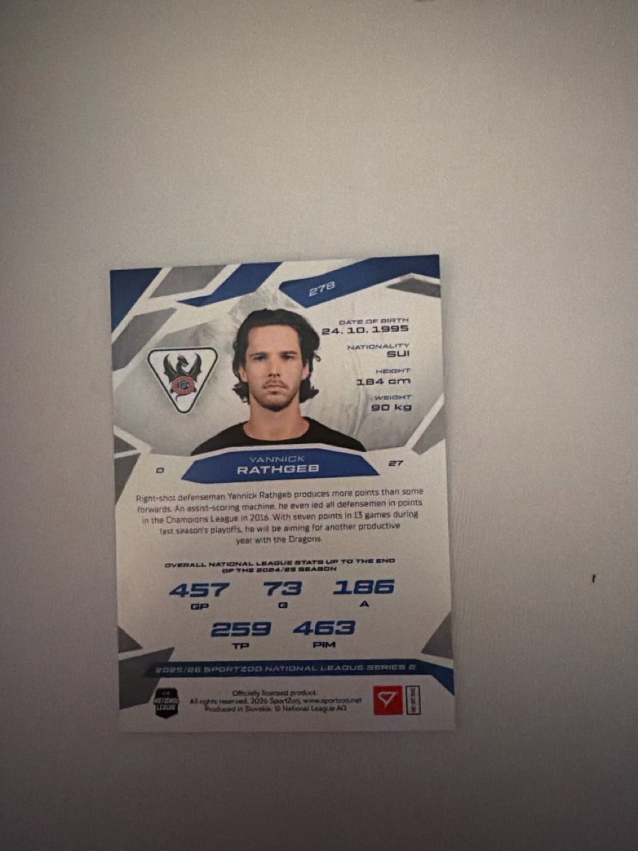 Sportzoo Sammelbilder & Trading cards: Yannick Rathgeb National League Card – Neu (gemäss Beschreibung) aus Oberönz von jan_wys9 1
