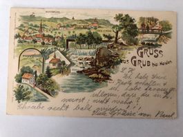 Gruss aus Grub bei Heiden  - Rossbühl - Waldhaus 1900