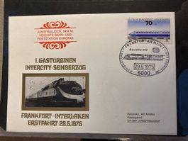 BRD 1975 Sonderst. 1.Intercity Gasturbinen Zug Frankfurt 70