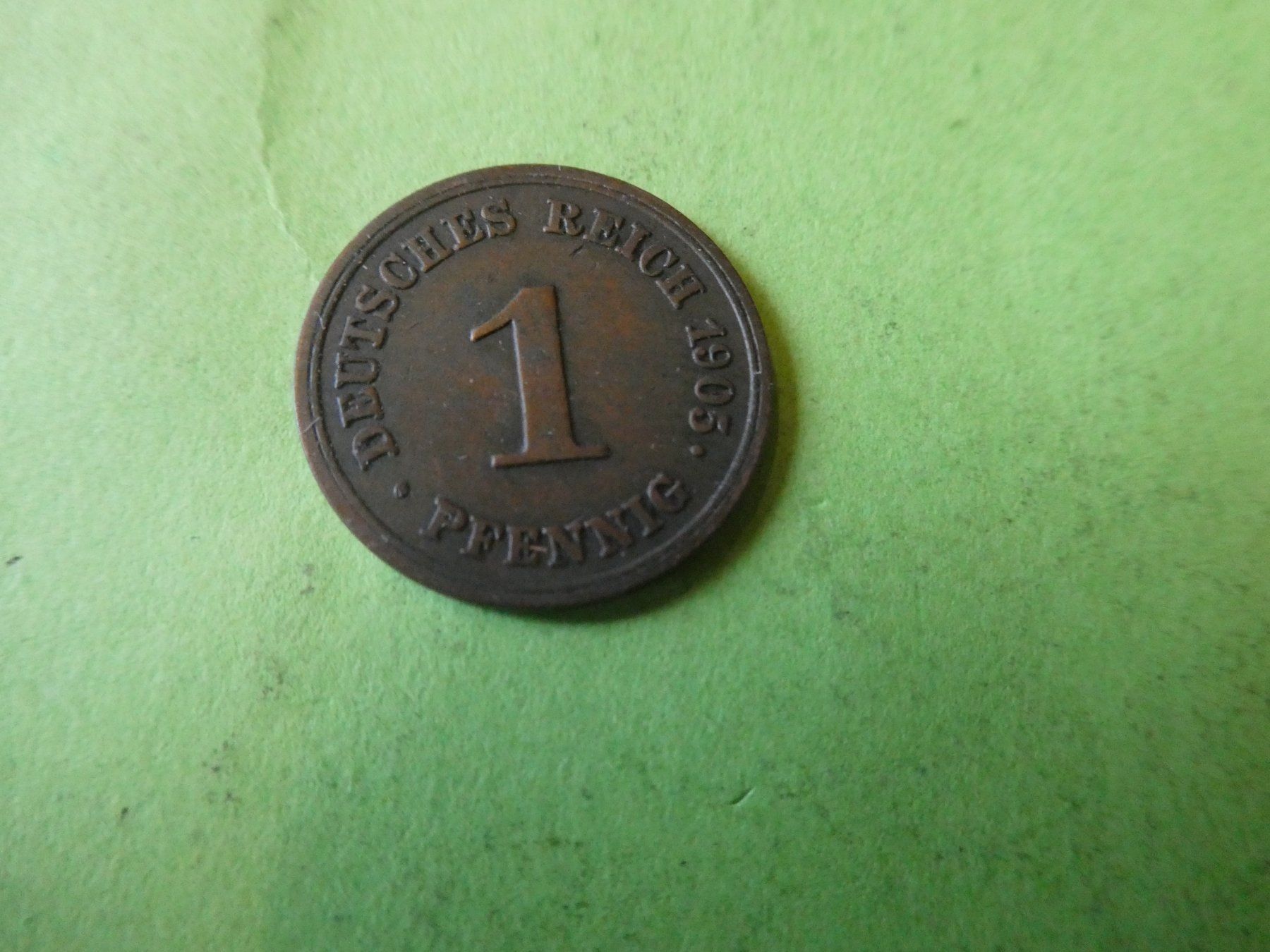 Tutti le monete: Dt. Reich 1905 E, 1 Pfennig – Usato da Hinterforst venduto da Rohusri