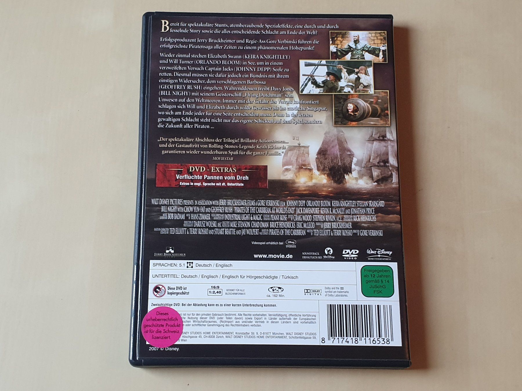 Tous les DVDs: Fluch der Karibik 3 – D'occasion à Stansstad par collectorsshop 1