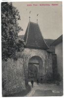 Thun, Schlossberg, Stadttor, belebt, gelaufen 1912
