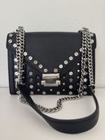 Michael Kors Studded Black Leather Shoulder Bag
