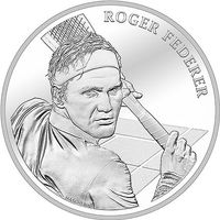 Roger Federer Münze 2020 Silber in Blister NEU_Originalverp.