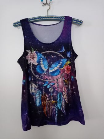 Sommer Tanktop mit Schmetterling Print, Grösse M