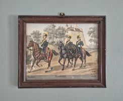 Dessin ancien Albert Von Escher Neuchâtel 1848 tableau 