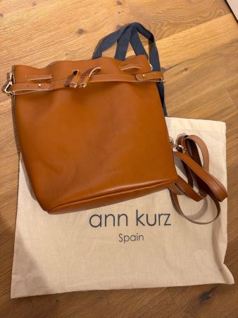 Ann Kurz Tasche - Convertible Saku Bucket Bag - Nappa Braun