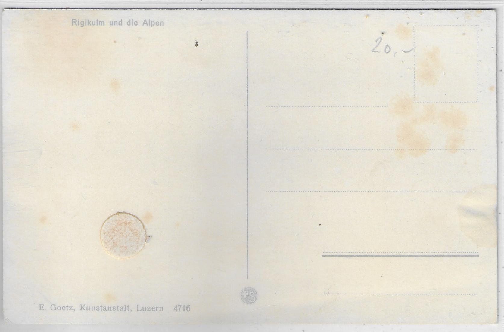 Cartoline postali: Rigi-Kulm und die Alpen - Litho – Usato da Ettingen venduto da Kartenplanet 1