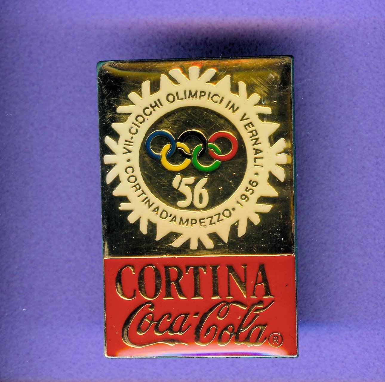 Coca-Cola Placchette & Badge: Cola  Winter-Olympiade  CORTINA 1956 – Usato da Winterthur venduto da Sammleroase