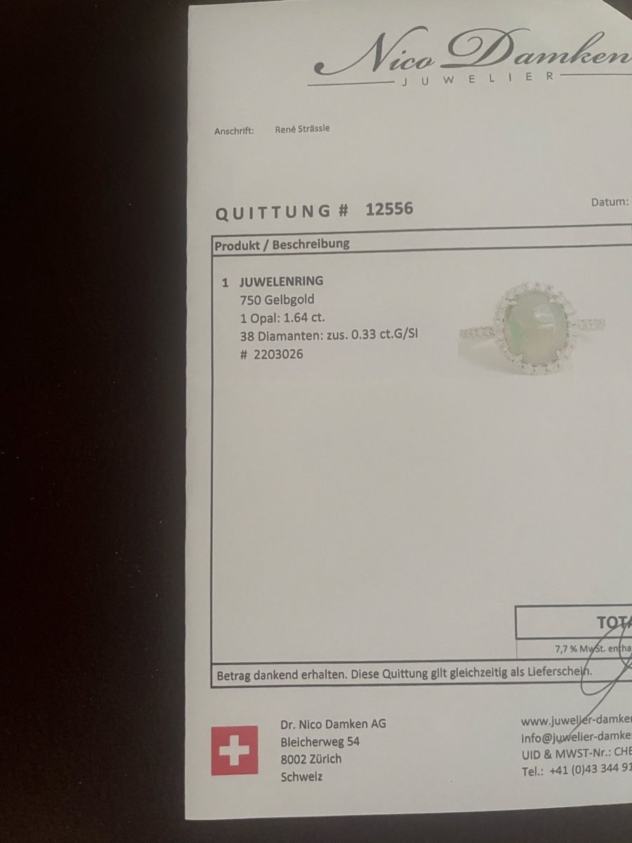 Anelli: Juwelenring mit Opal, 18 K – Nuovo (secondo la descrizione) da Erlenbach ZH venduto da mahiletti 9