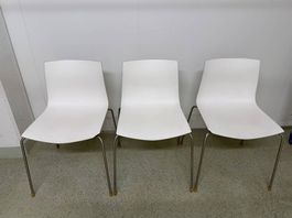 3x Original Arper Catifa 46 Designstühle  Weiss