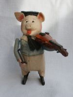 Schuco Tanzfigur Schwein Geigenspieler Geige  ca 11 cm gross