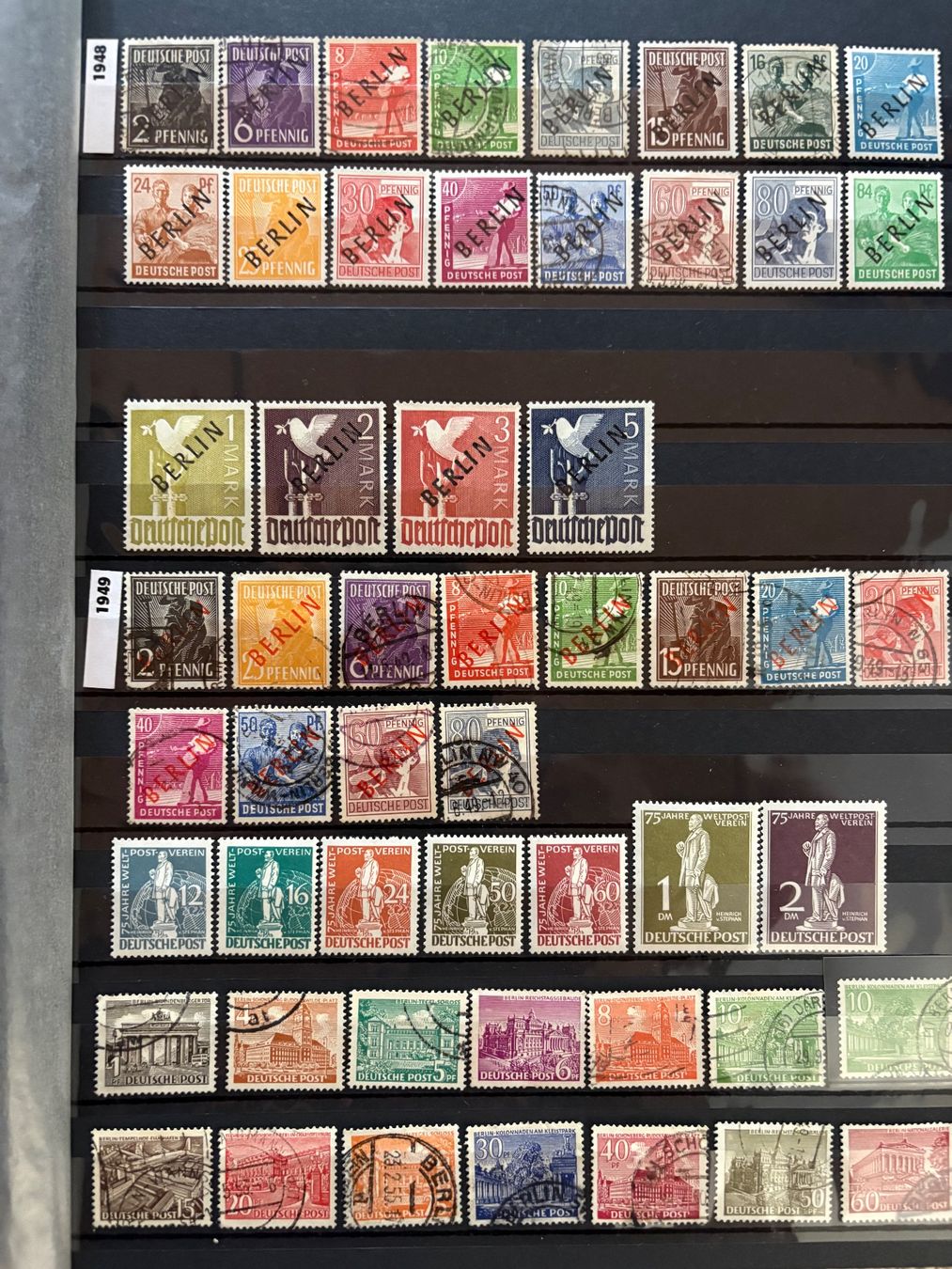 Alle Briefmarken: Album Briefmarken Berlin 1948-1990 – Gebraucht aus Steinmaur von Nicorutishauser