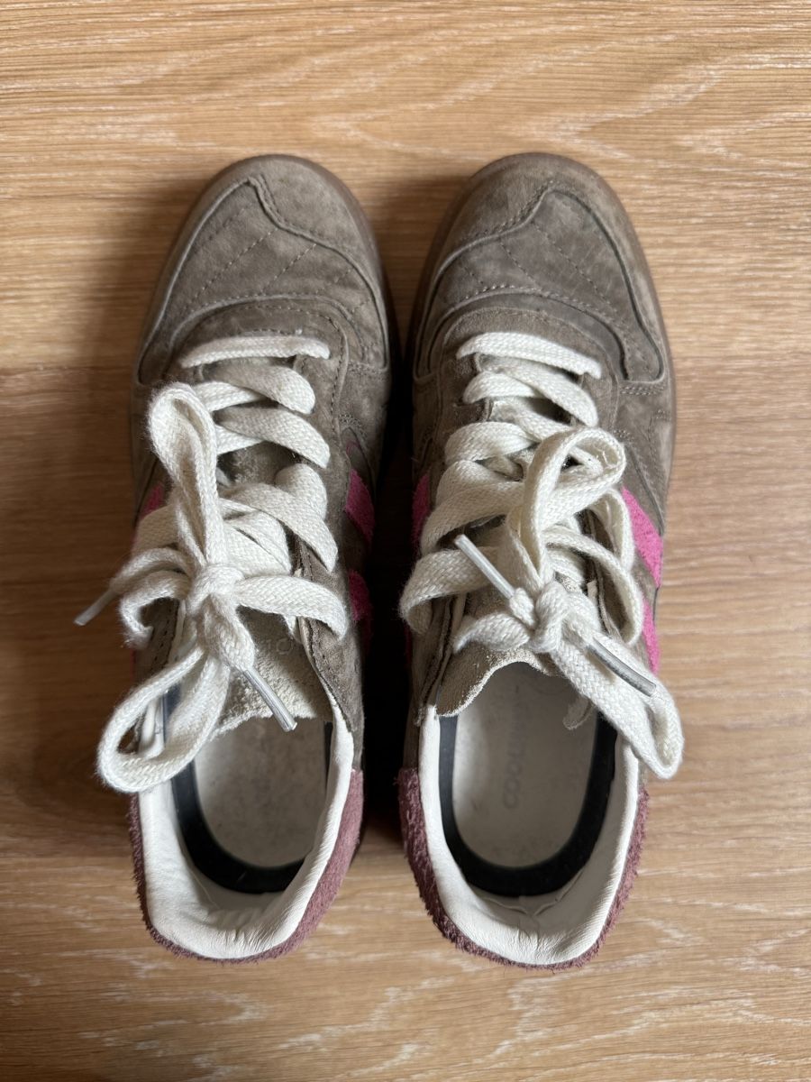 Damenschuhe: Baskets marron/kaki daim détails roses Coolway – Gebraucht aus Tavannes von Thriftshop 3