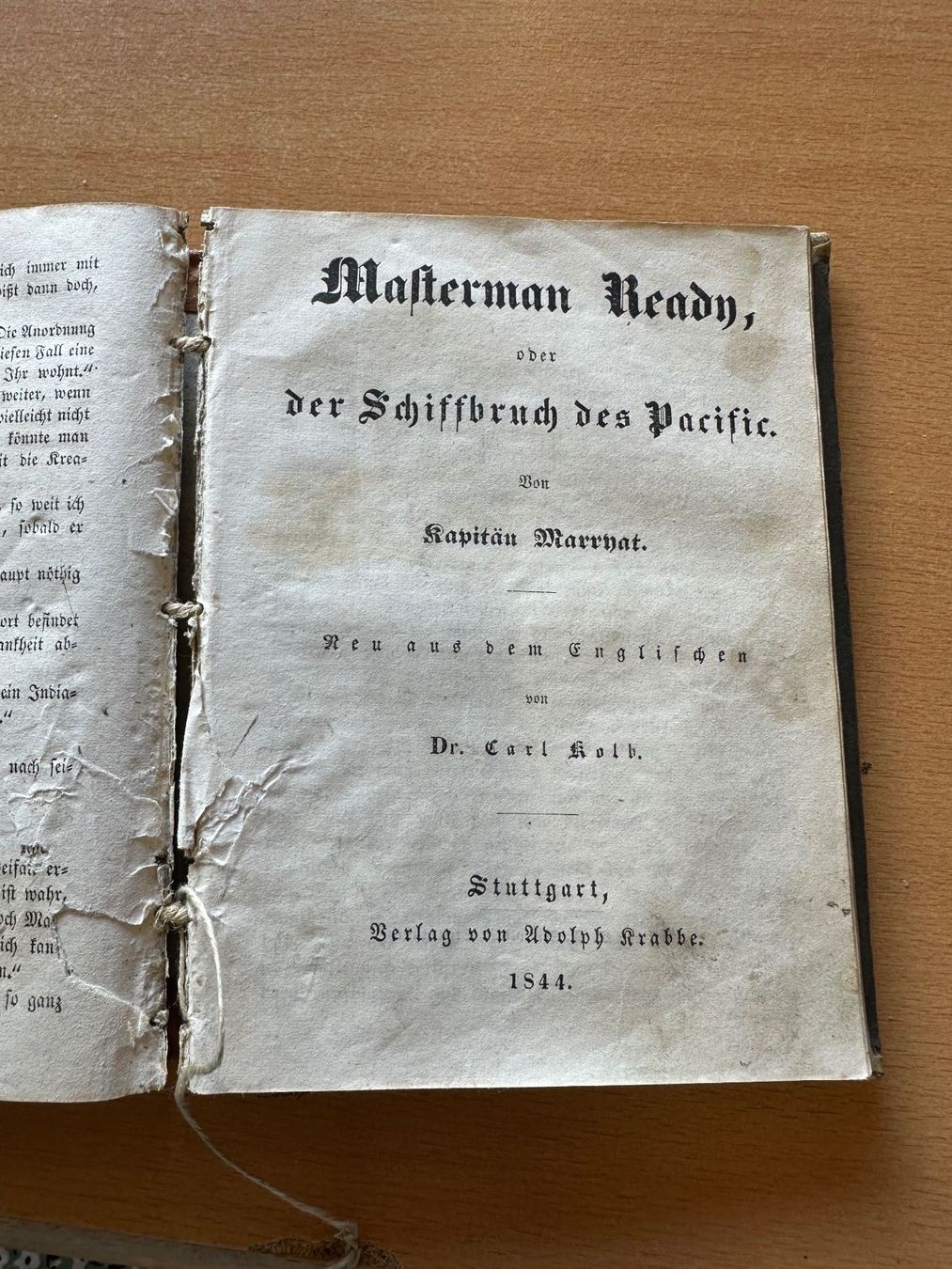 Bücher: Antikes Buch 1844: Masterman Ready / Schiffbruch des Pacific – Gebraucht aus Zollikofen von Taximan89 2