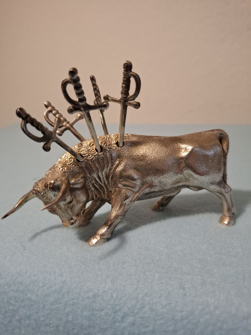 Statuette: Stier Metall versilbert – Usato da Zürich venduto da arm_9ffr 5