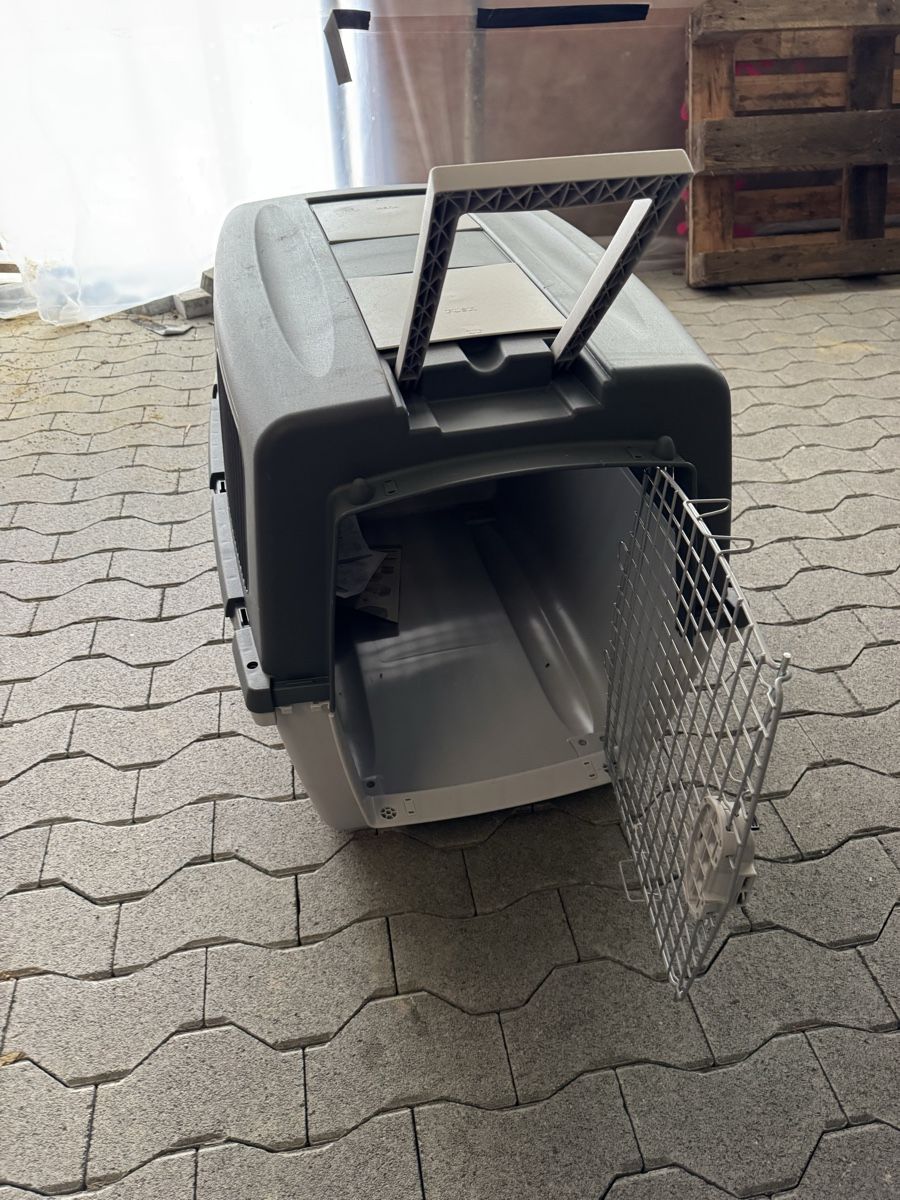 Gabbie, trasporto & Sicurezza: Grosse, graue Hunde-Transportbox mit Ro – Nuovo (secondo la descrizione) da Pfaffnau venduto da Jkay23 2