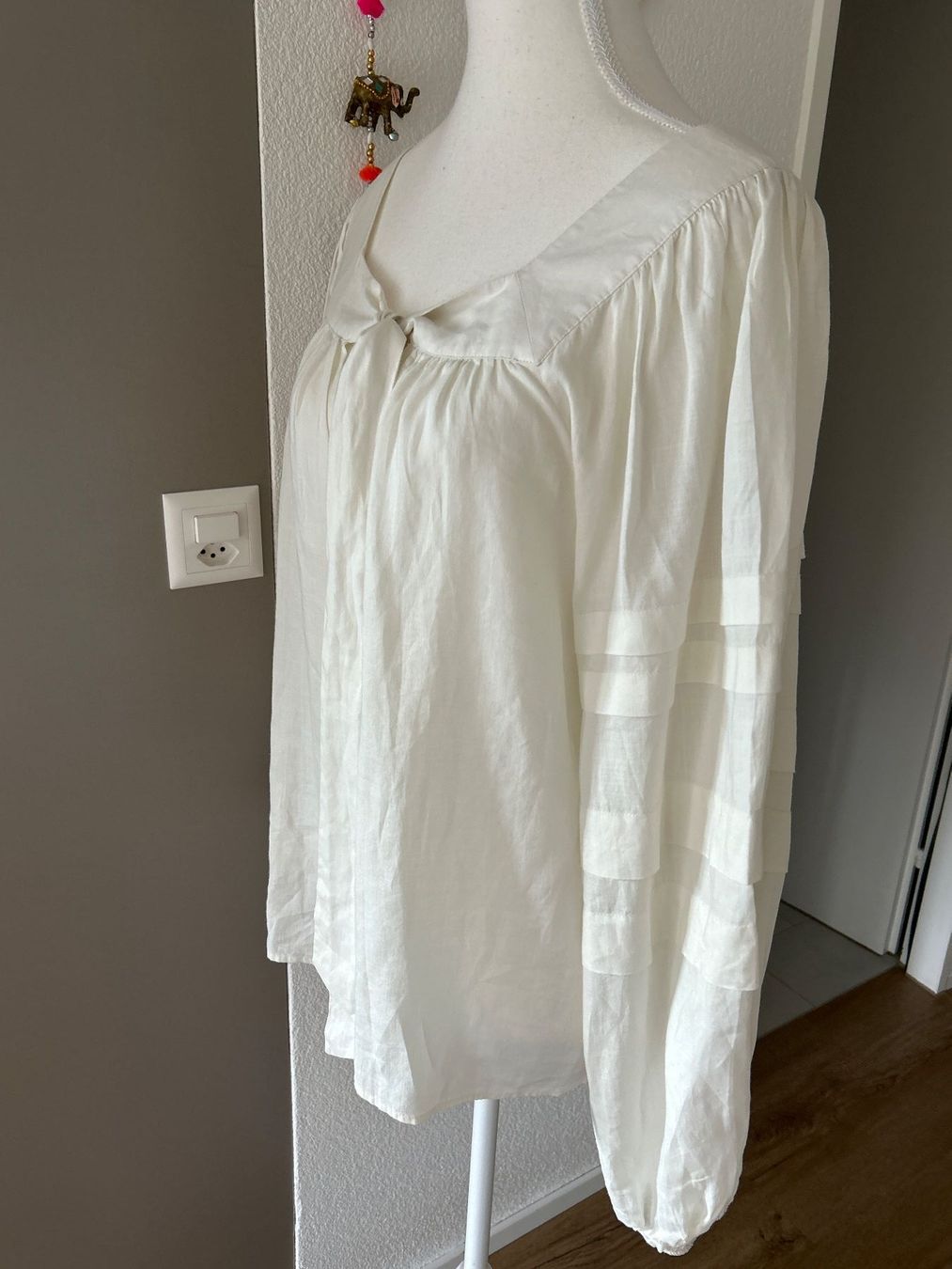 Camicette: Schickes langarm  Blusenshirt cremefarbig – Usato da Brunnen venduto da Nala2929 4