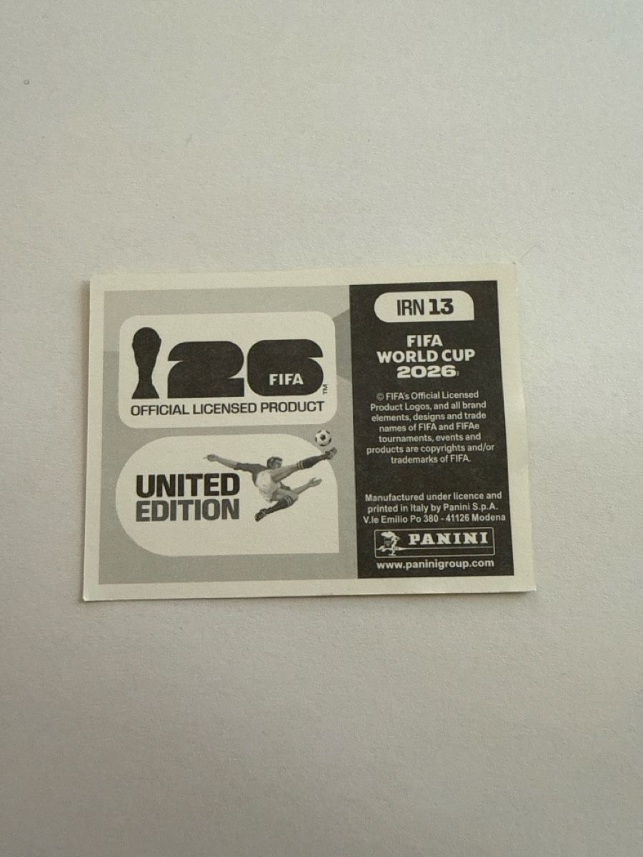 Panini Carte collezionabili: IRN13 Panini FIFA World Cup 2026 – Nuovo (secondo la descrizione) da Muotathal venduto da sin_pdj6 1