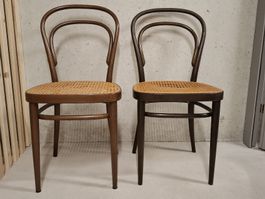 Stühle Thonet 214 / 77 mit Wienergeflecht