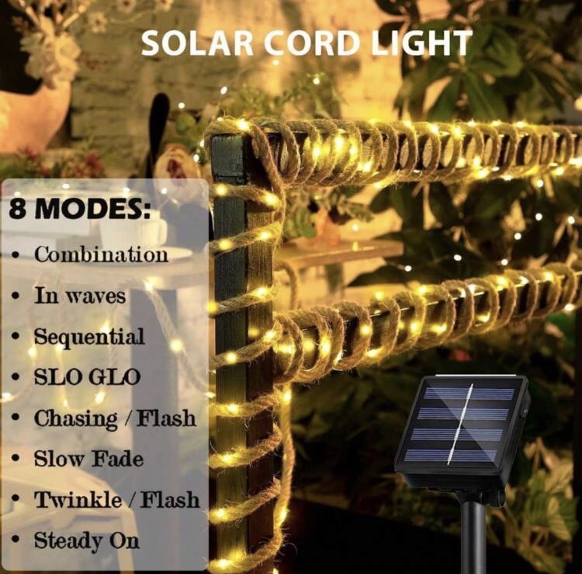 Ghirlande e barre luminose: Solar Seil Lichterkette LED – Nuovo e nell'imballaggio originale da Emmenbrücke venduto da ShopDirect 3