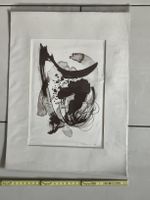 Estampe Abstraite Originale – L. Tossin  Édition Limité