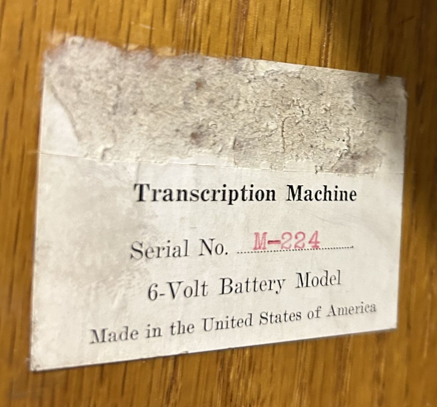 Tutte le macchine: Transcription Machine M-224 USA – Difettoso da Lüchingen venduto da Aw67 8