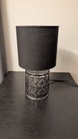 Nachttischlampe Glas mit schwarzem Schirm guter Zustand