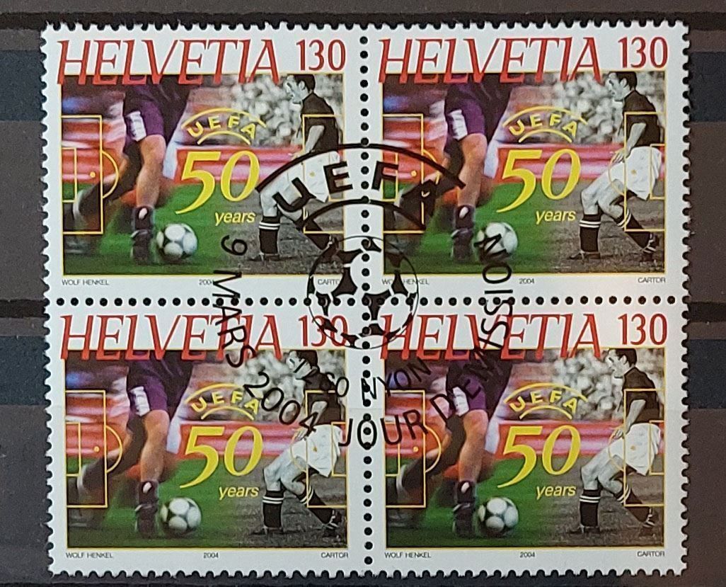 Tutti i francobolli: B1111 - Uefa bloc4 obl. 1er jour – Usato da Trélex venduto da Phil_Albert