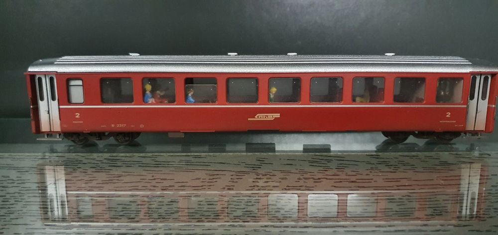 BEMO 3253147 Carrozza unità RhB I 2317 Bärenland Arosa, scartamento