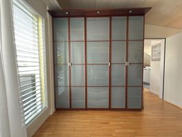 Kleiderschrank Kirschbaumglasfronten Breite 220cm