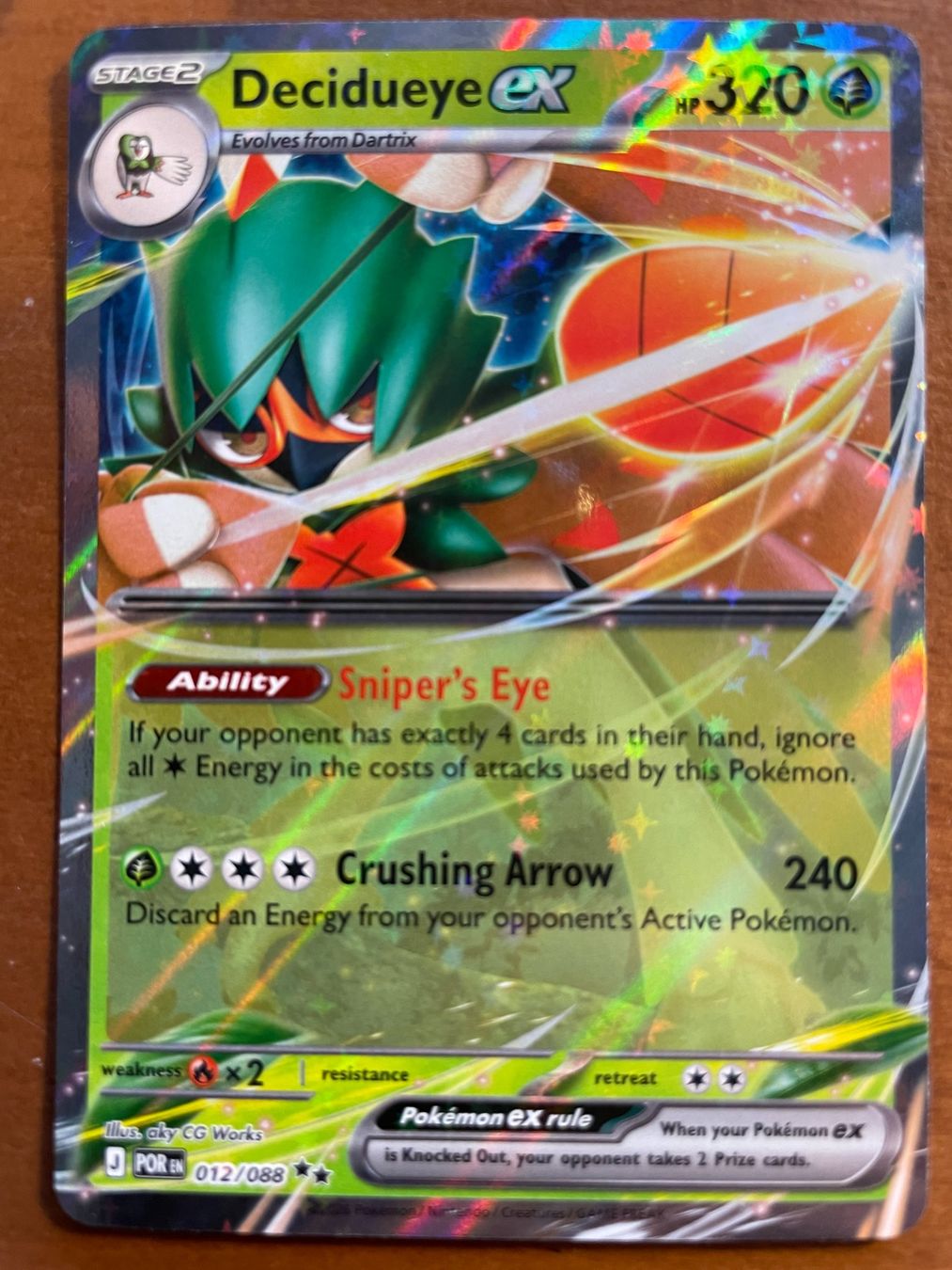 Pokémon Carte collezionabili: Pokemon Decidueye eX (Versand gratis) – Nuovo (secondo la descrizione) da Chur venduto da Angerson