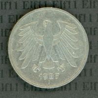 DEM___5.00 1987J -vz 5 Deutsche Mark