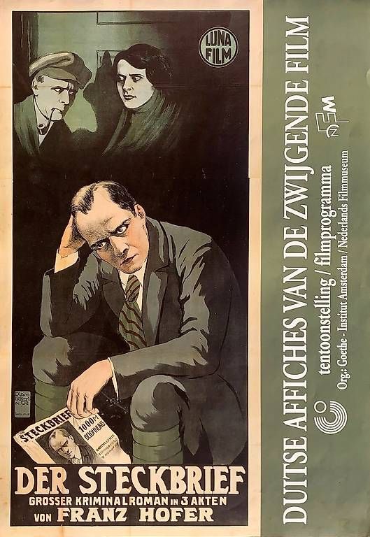 Foto & Immagini: Altes Plakat Stummfilm "Der Steckbrief" – Usato da Ascona venduto da Art3000 1