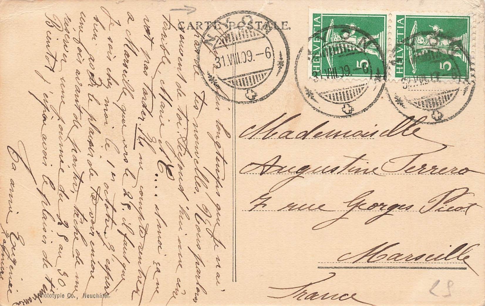 Cartoline postali: Nyon VD bahnhof dampfzug Eisenbahn – Usato da Biasca venduto da Blenio71 1