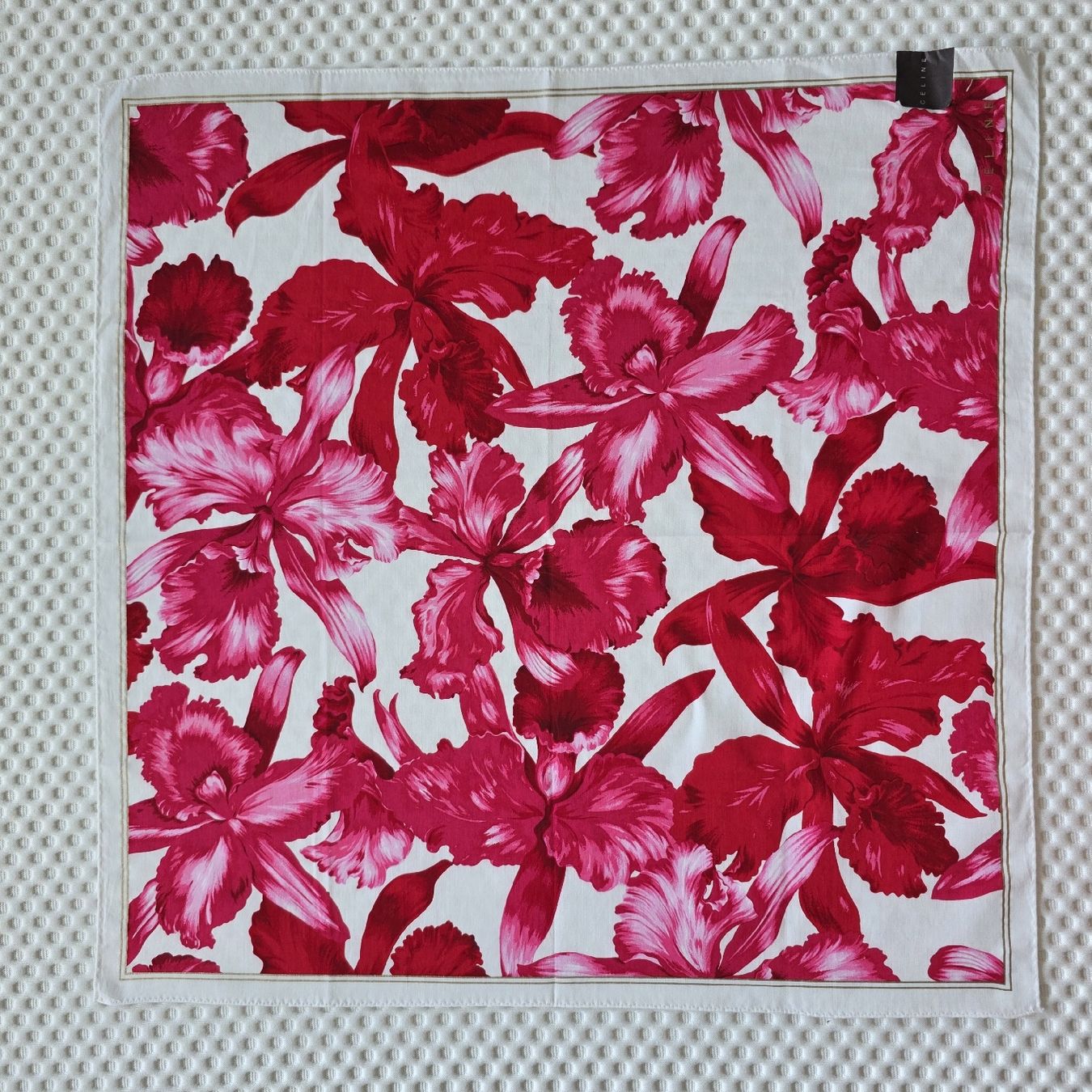 Celine Foulard & Sciarpe: Céline Baumwolltuch 50 × 50 cm – Nuovo e nell'imballaggio originale da Zürich venduto da LIMAR 1