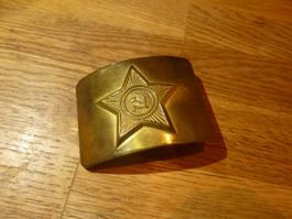 VINTAGE RUSSISCHE ARMEE MESSING GÜRTELSCHNALLE MIT STERN